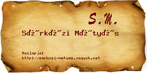 Sárközi Mátyás névjegykártya